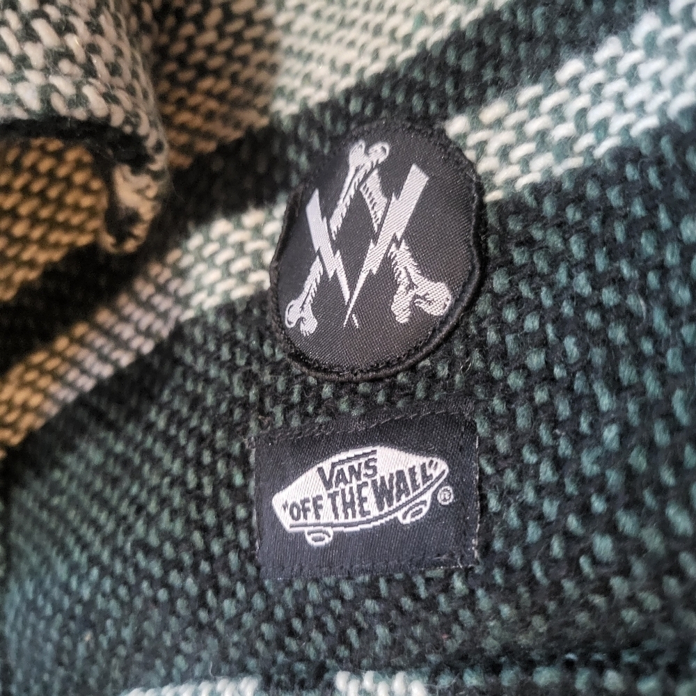 Vans Anthony Van Engelen Men's Green and Gray Blanket Button Down Jacket Size M - Picture 12 of 12